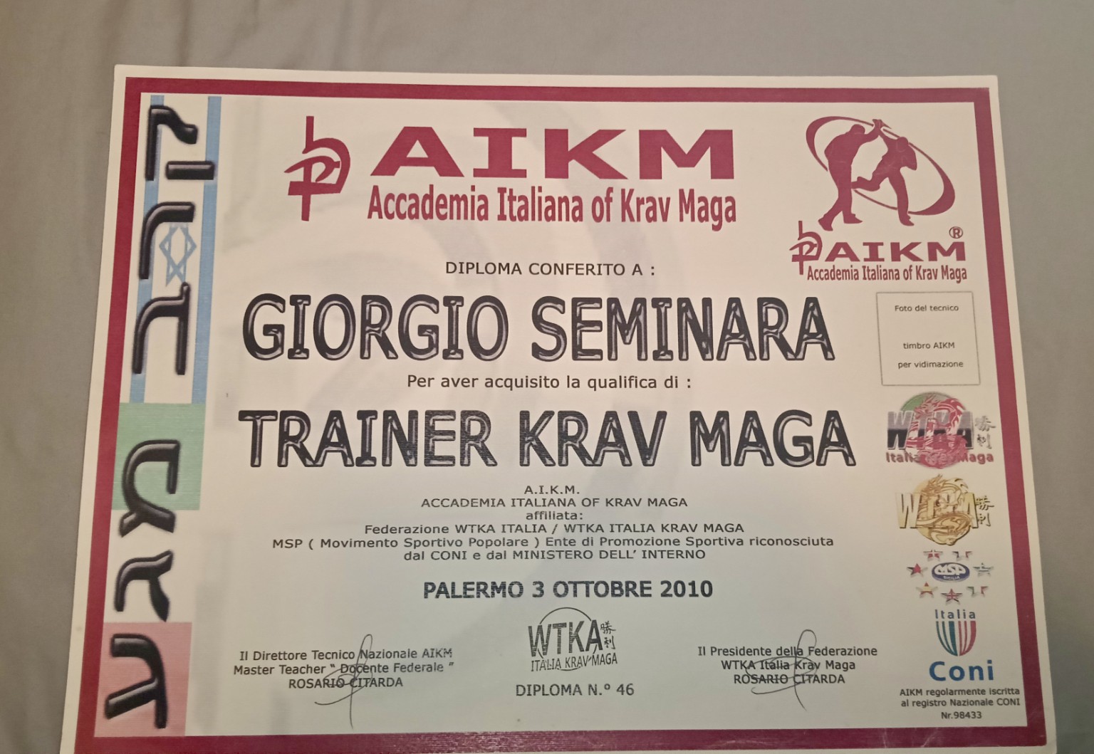Trainer Krav Maga — Accademia Italiana of Krav Maga